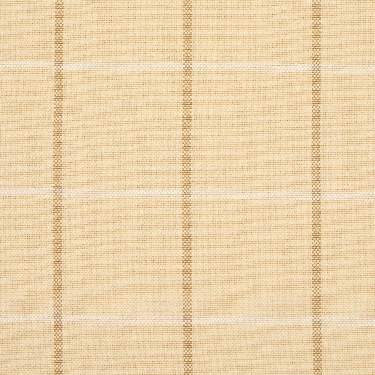 Schumacher Frannie Windowpane Camel Fabric