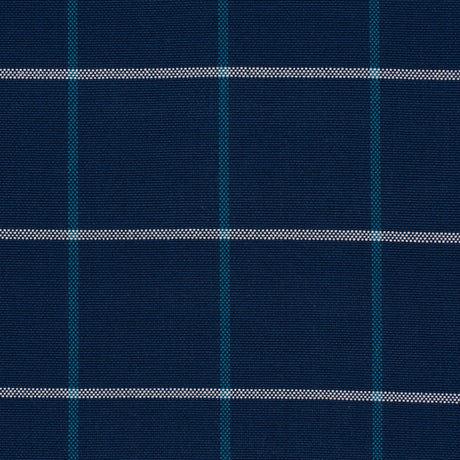 Schumacher 83787 FRANNIE WINDOWPANE in NAVY Fabric - MARK D.