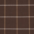 Schumacher 83788 FRANNIE WINDOWPANE in CHOCOLATE Fabric - MA