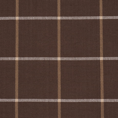 Schumacher 83788 FRANNIE WINDOWPANE in CHOCOLATE Fabric - MA
