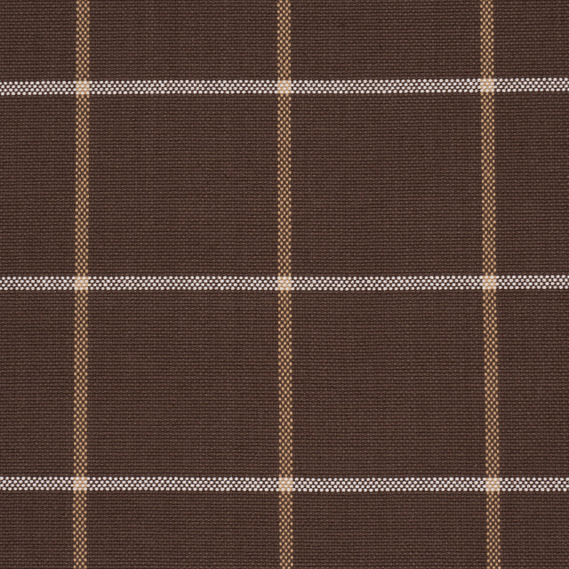 Schumacher 83788 FRANNIE WINDOWPANE in CHOCOLATE Fabric - MA