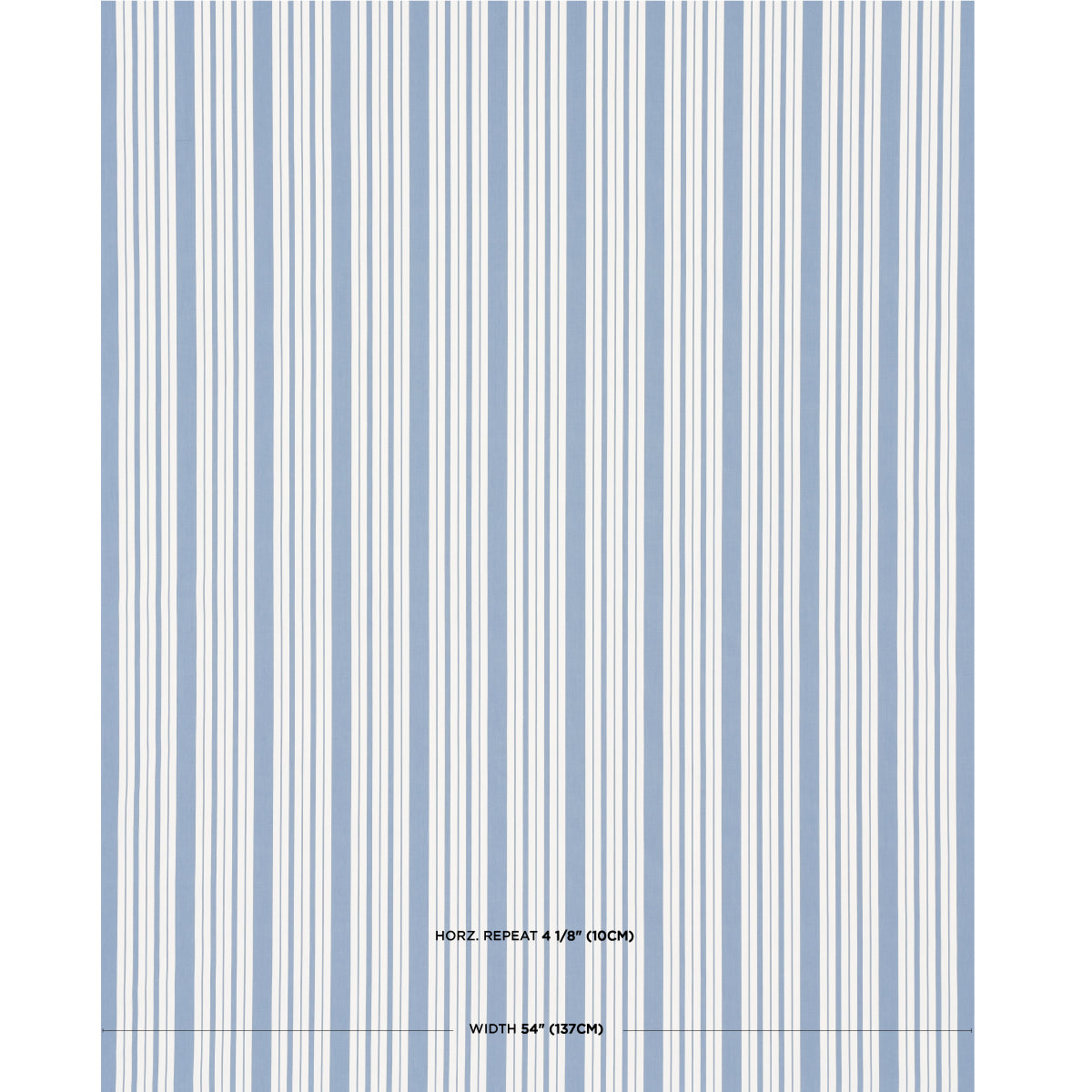 Schumacher Markie Stripe Cobalt Fabric - Eade's Wallpaper