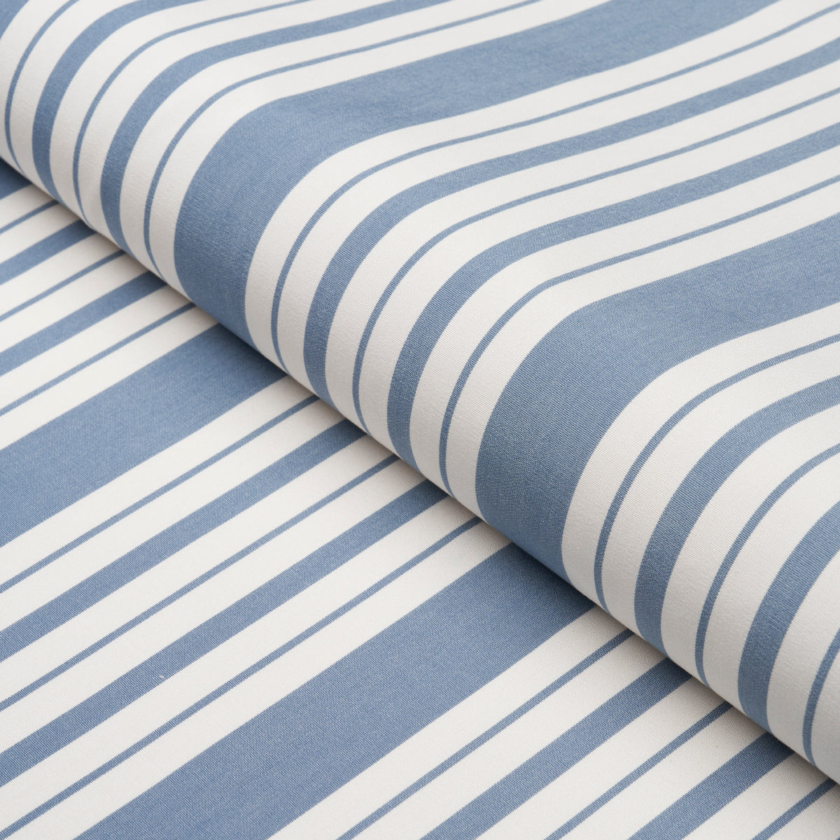 Schumacher Markie Stripe Cobalt Fabric - Eade's Wallpaper