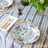 Schumacher Markie Stripe Cobalt Fabric - Eade's Wallpaper