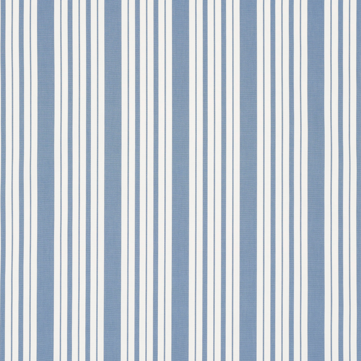 Schumacher Markie Stripe Cobalt Fabric - Eade's Wallpaper