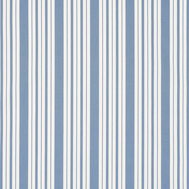 Schumacher Markie Stripe Cobalt Fabric - Eade's Wallpaper