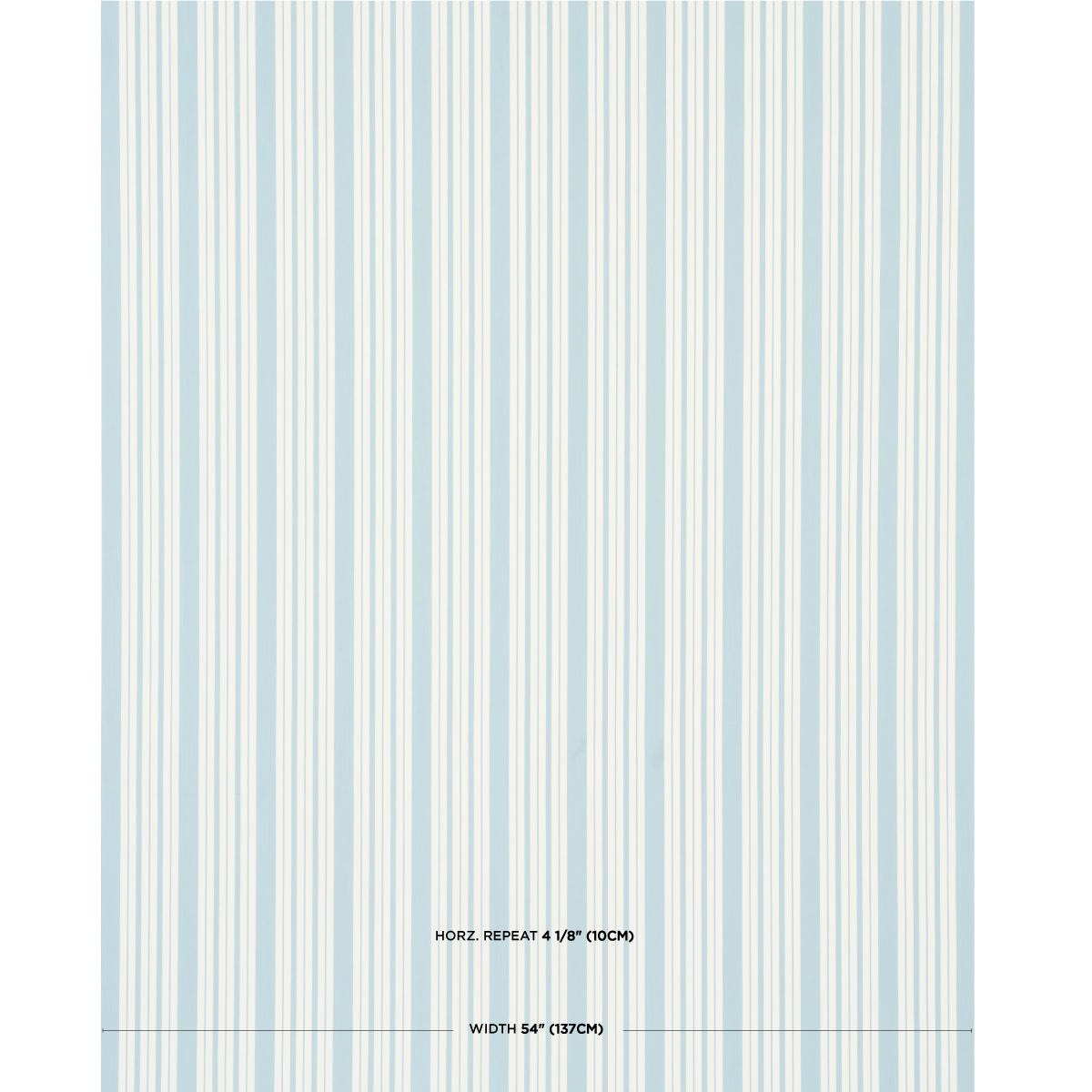 Schumacher Markie Stripe China Blue Fabric - Eade's Wallpaper