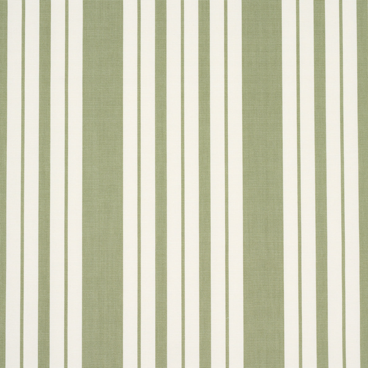 Schumacher Markie Stripe Leaf Green Fabric - Eade's Wallpaper