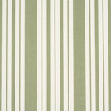 Schumacher Markie Stripe Leaf Green Fabric - Eade's Wallpaper