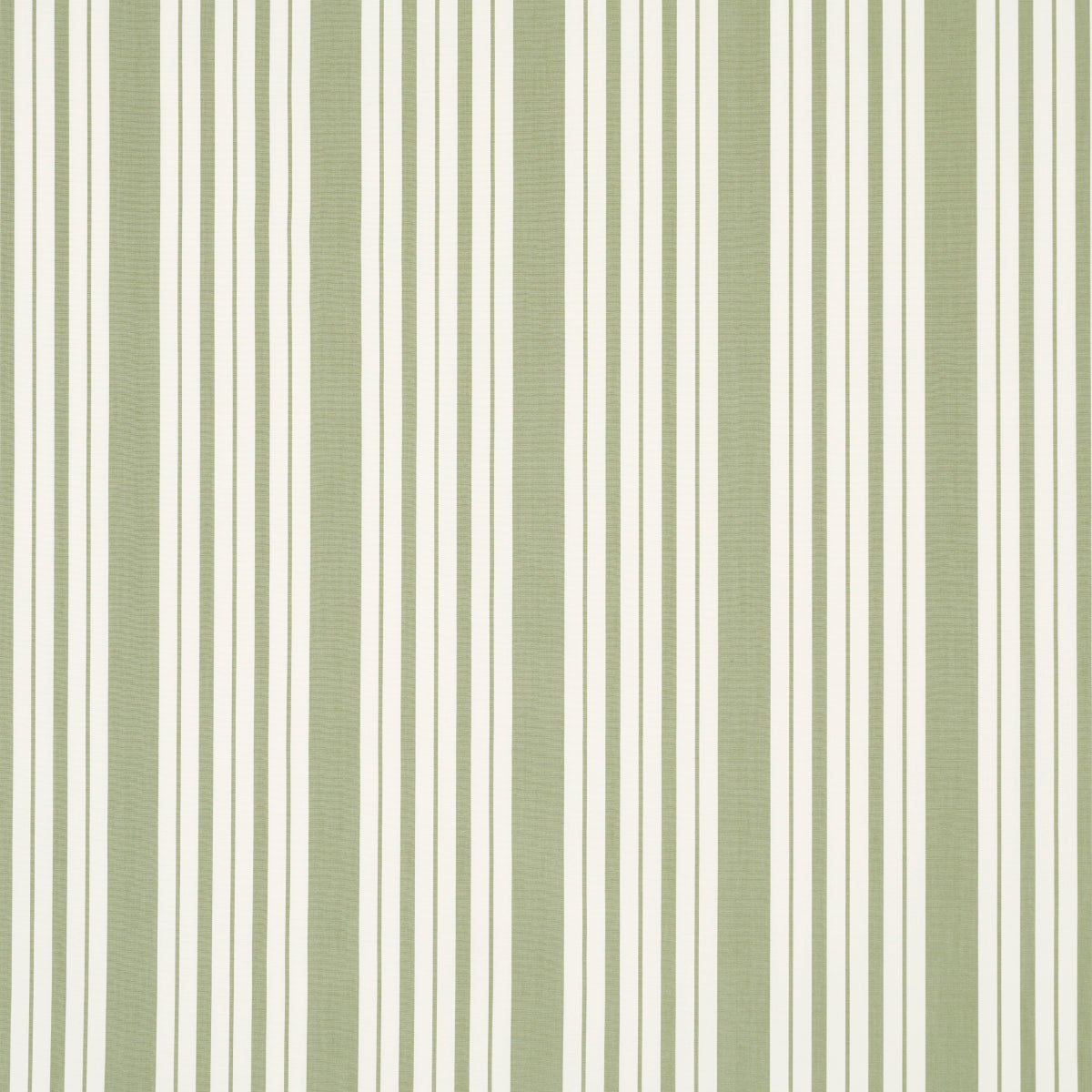 Schumacher Markie Stripe Leaf Green Fabric - Eade's Wallpaper