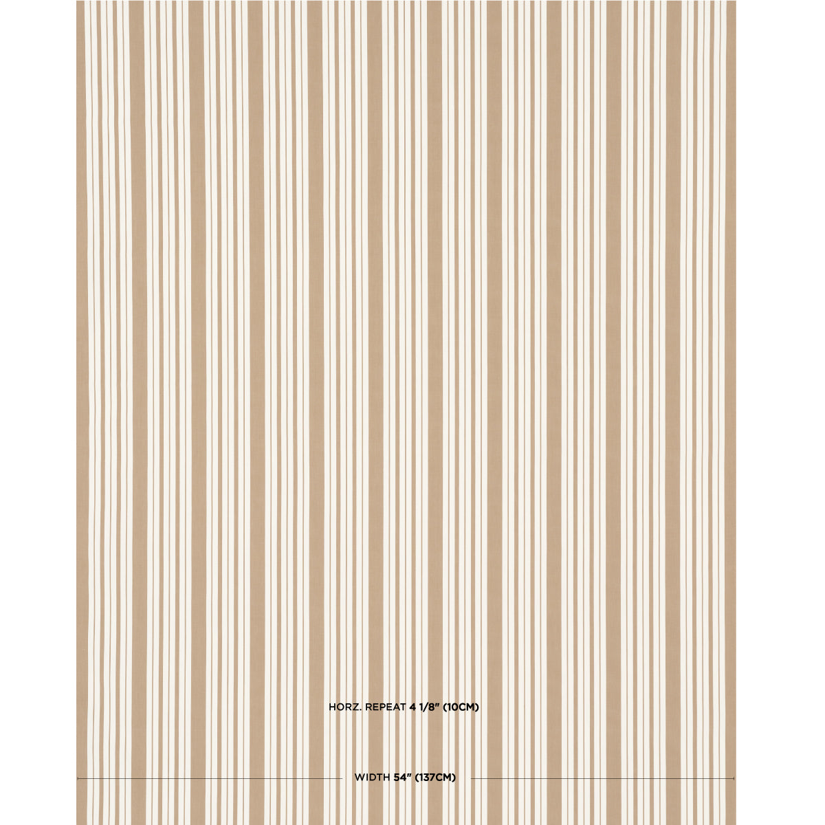 Schumacher Markie Stripe Neutral Fabric - Eade's Wallpaper