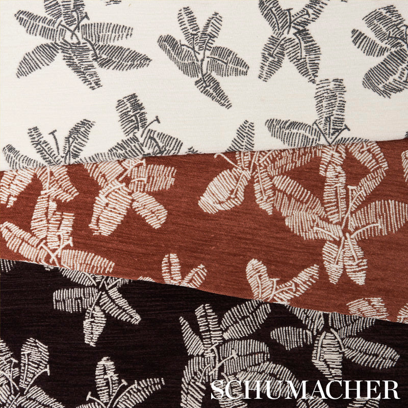 Schumacher Hibiscus Teak Fabric