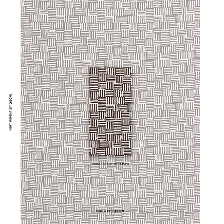 Schumacher Patchwork Cacao Fabric - Eade's Wallpaper