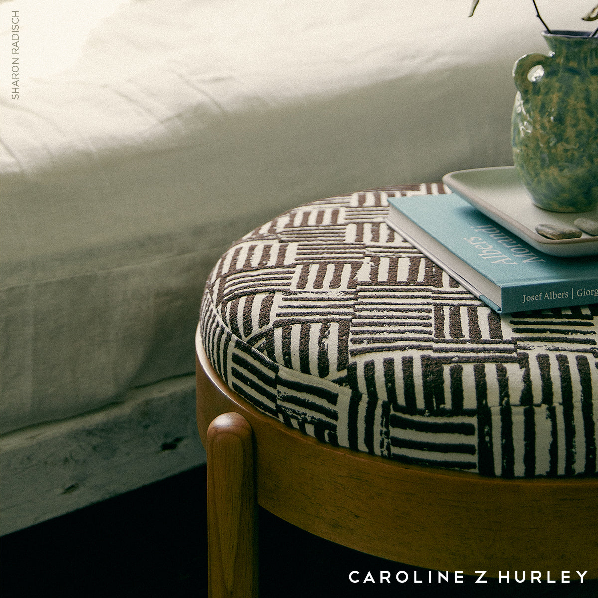 Schumacher Patchwork Cacao Fabric - Eade's Wallpaper
