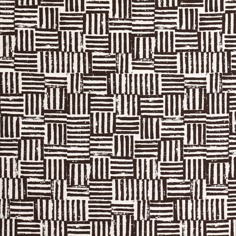 Schumacher Patchwork Cacao Fabric - Eade's Wallpaper