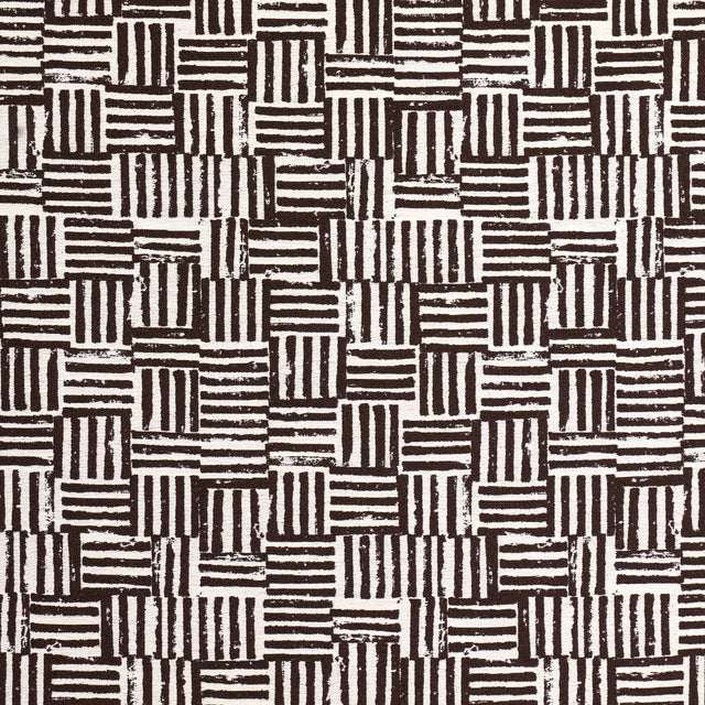 Schumacher Patchwork Cacao Fabric - Eade's Wallpaper
