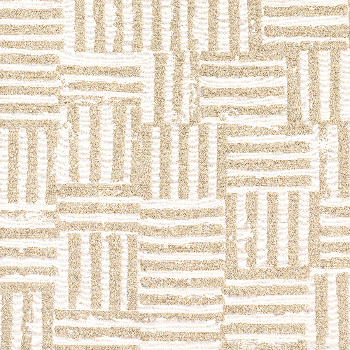 Schumacher Patchwork Sand Fabric - Eade's Wallpaper