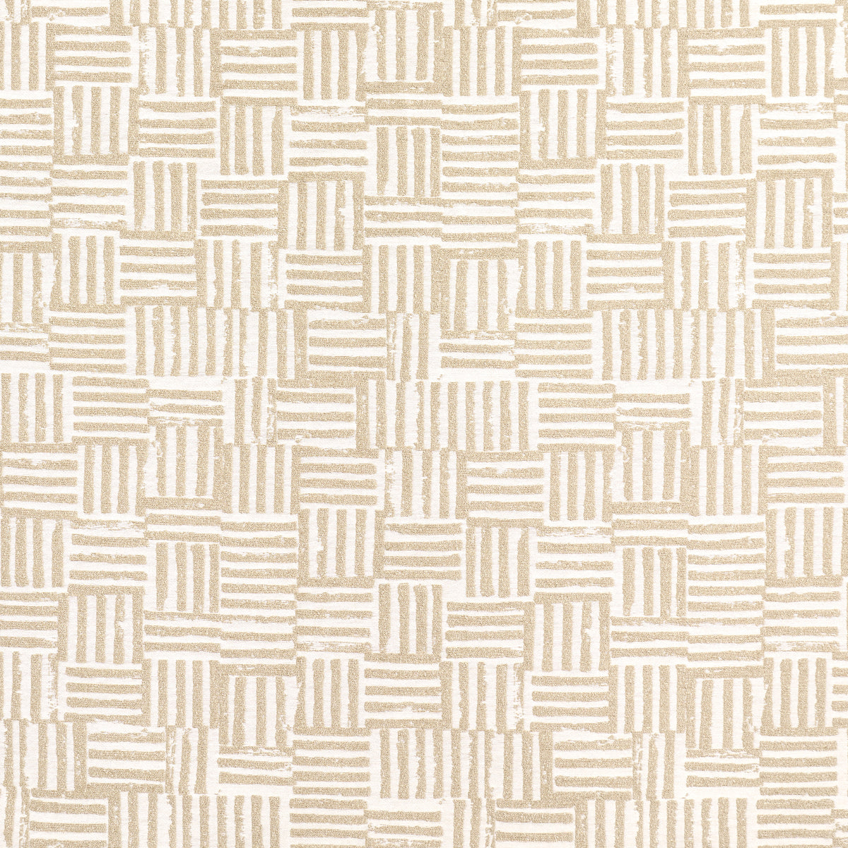 Schumacher Patchwork Sand Fabric - Eade's Wallpaper