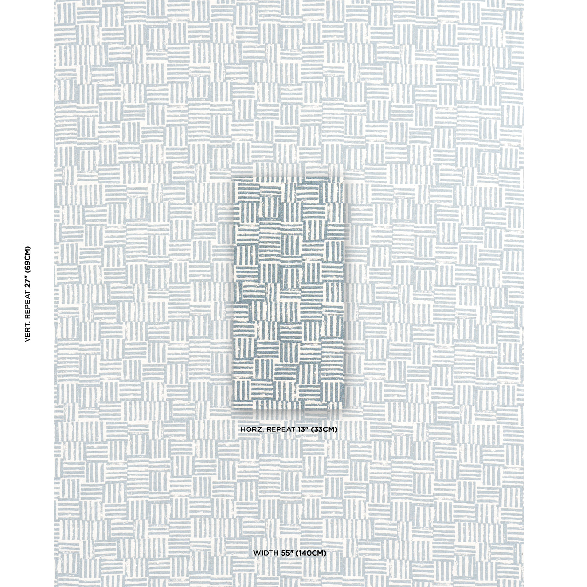 Schumacher Patchwork Ocean Fabric - Eade's Wallpaper