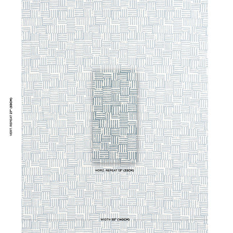 Schumacher Patchwork Ocean Fabric - Eade's Wallpaper