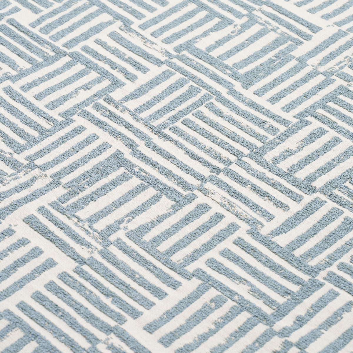 Schumacher Patchwork Ocean Fabric - Eade's Wallpaper