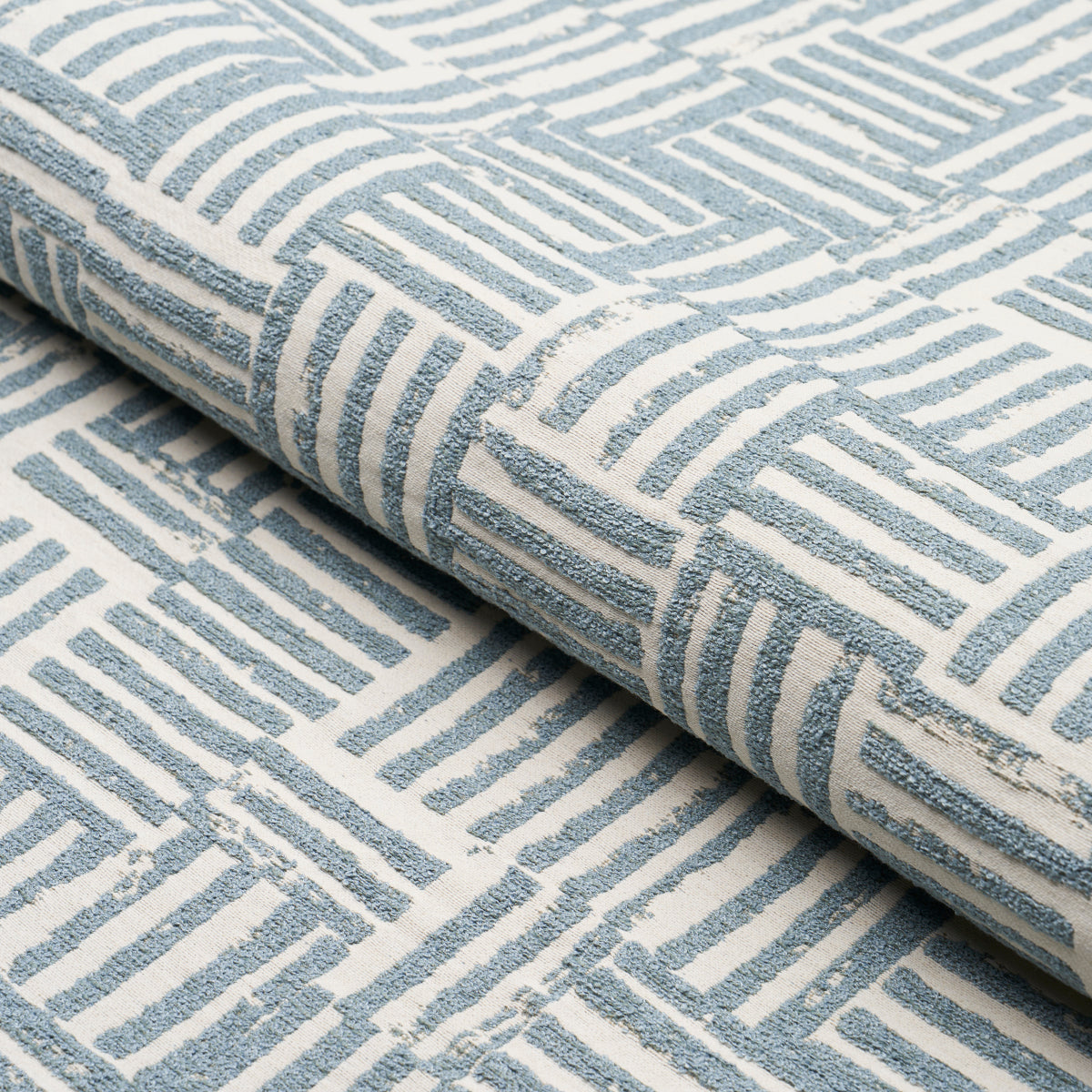 Schumacher Patchwork Ocean Fabric - Eade's Wallpaper