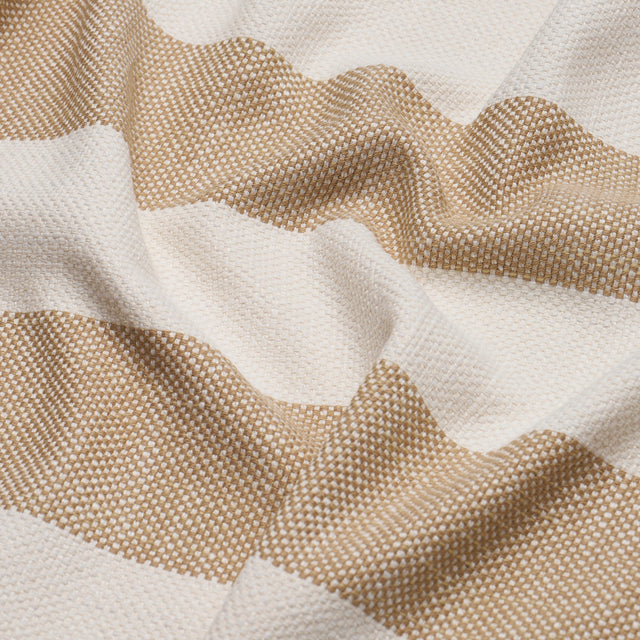 Schumacher 83831 DESERT WIDE STRIPE in SAND Fabric - CAROLIN