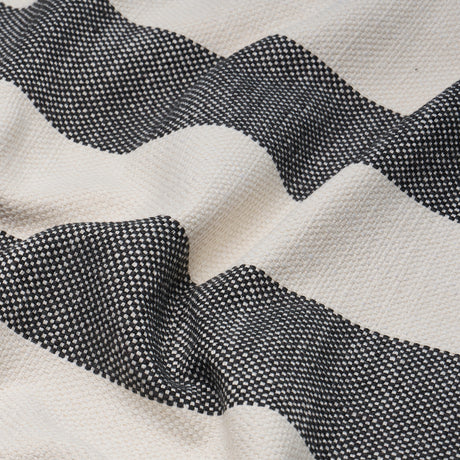 Schumacher 83832 DESERT WIDE STRIPE in CHARCOAL Fabric - CAR