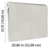 Veer Decor Stitched Arches Silver Wallpaper 8385-AC1