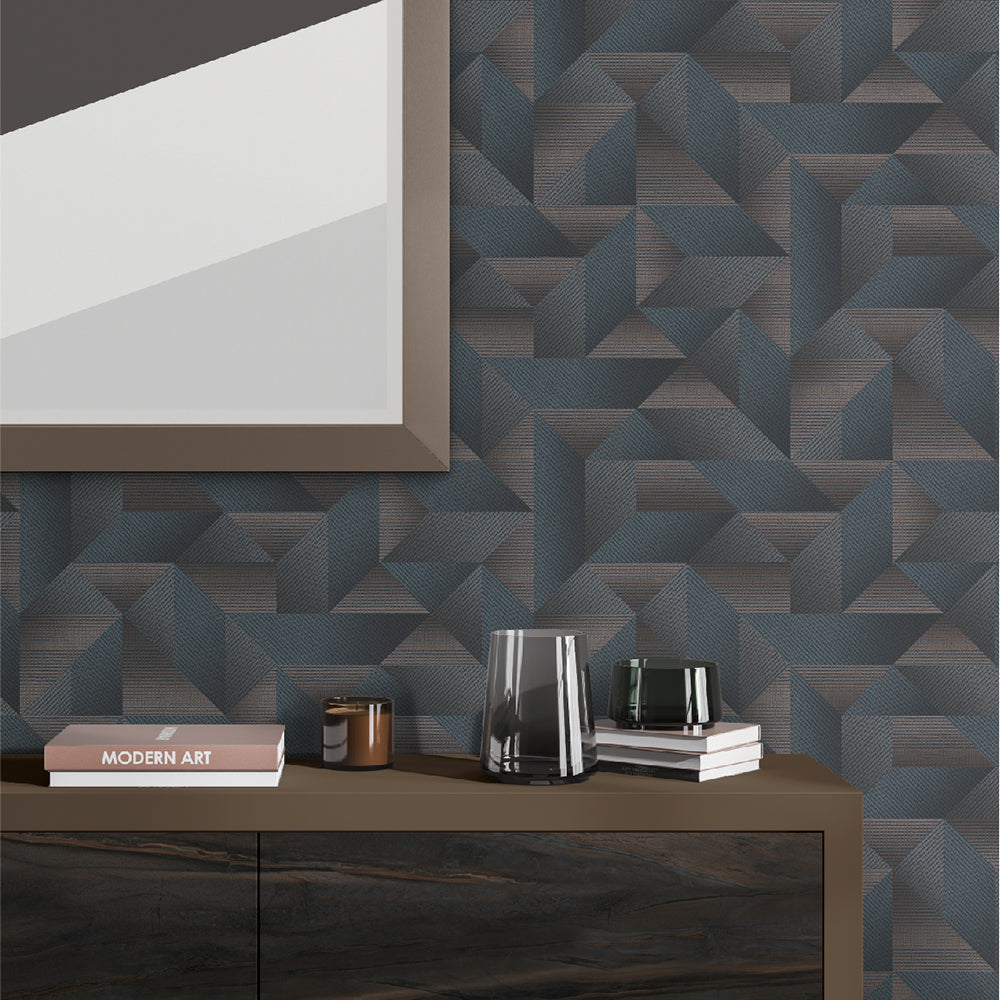 Veer Decor Prism Threads Blue Wallpaper 8385-AG7