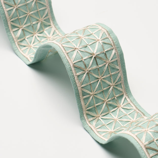 Schumacher 83852 DIRECTOIRE TAPE NARROW in TEAL Trim - PEREN