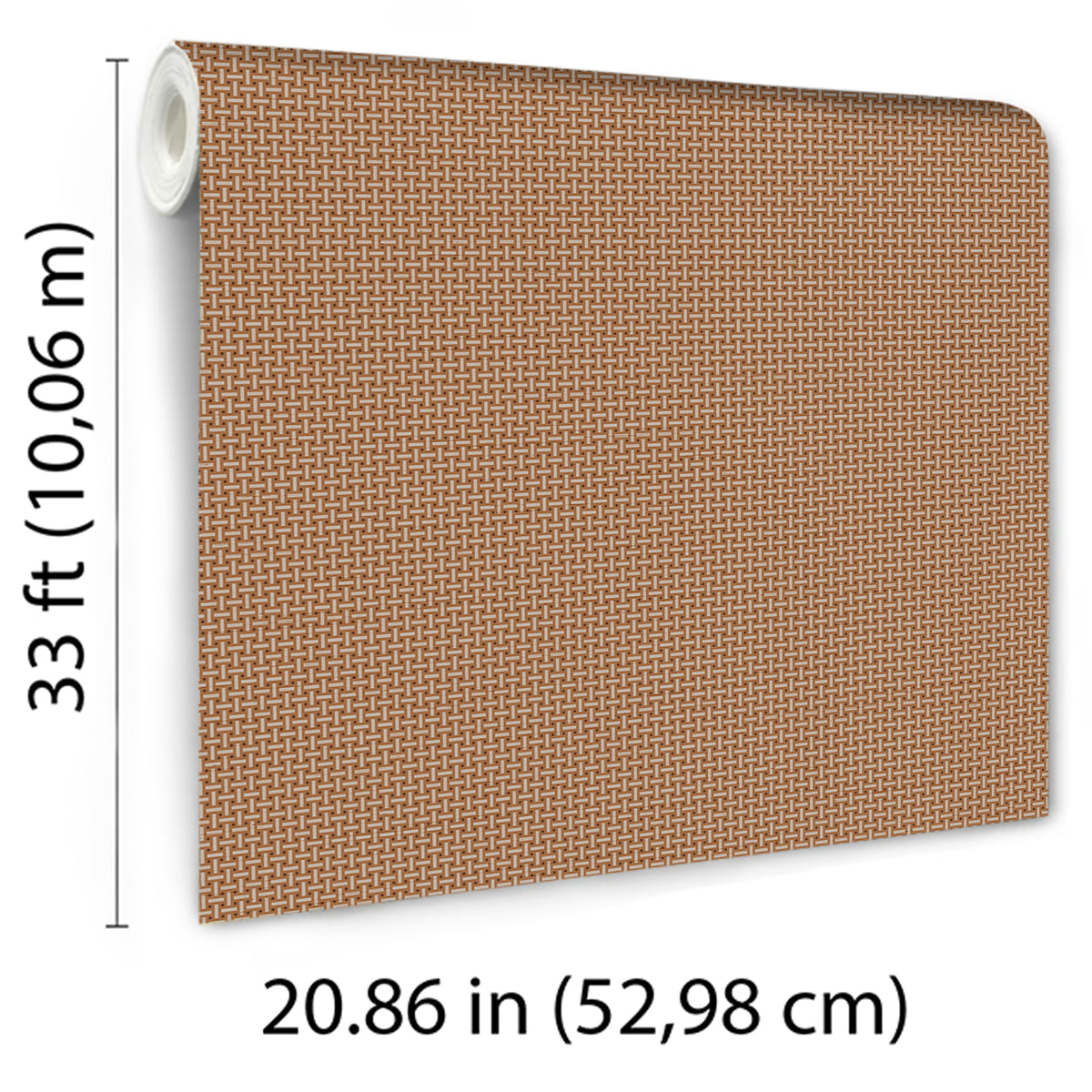 Veer Decor Cane Lattice Brown Wallpaper 8386-AC4