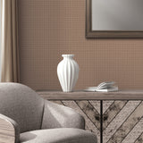 Veer Decor Cane Lattice Brown Wallpaper 8386-AC4