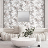 Veer Decor Lotus Pond Tapestry Grey Wallpaper 8386-AD1