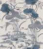 Veer Decor Lotus Pond Tapestry Blue Wallpaper 8386-AD2