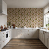 Veer Decor Lotus Pond Tapestry Beige Wallpaper 8386-AD3