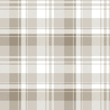 Galerie Blooming Garden Check Plaid Beige Wallpaper 8386