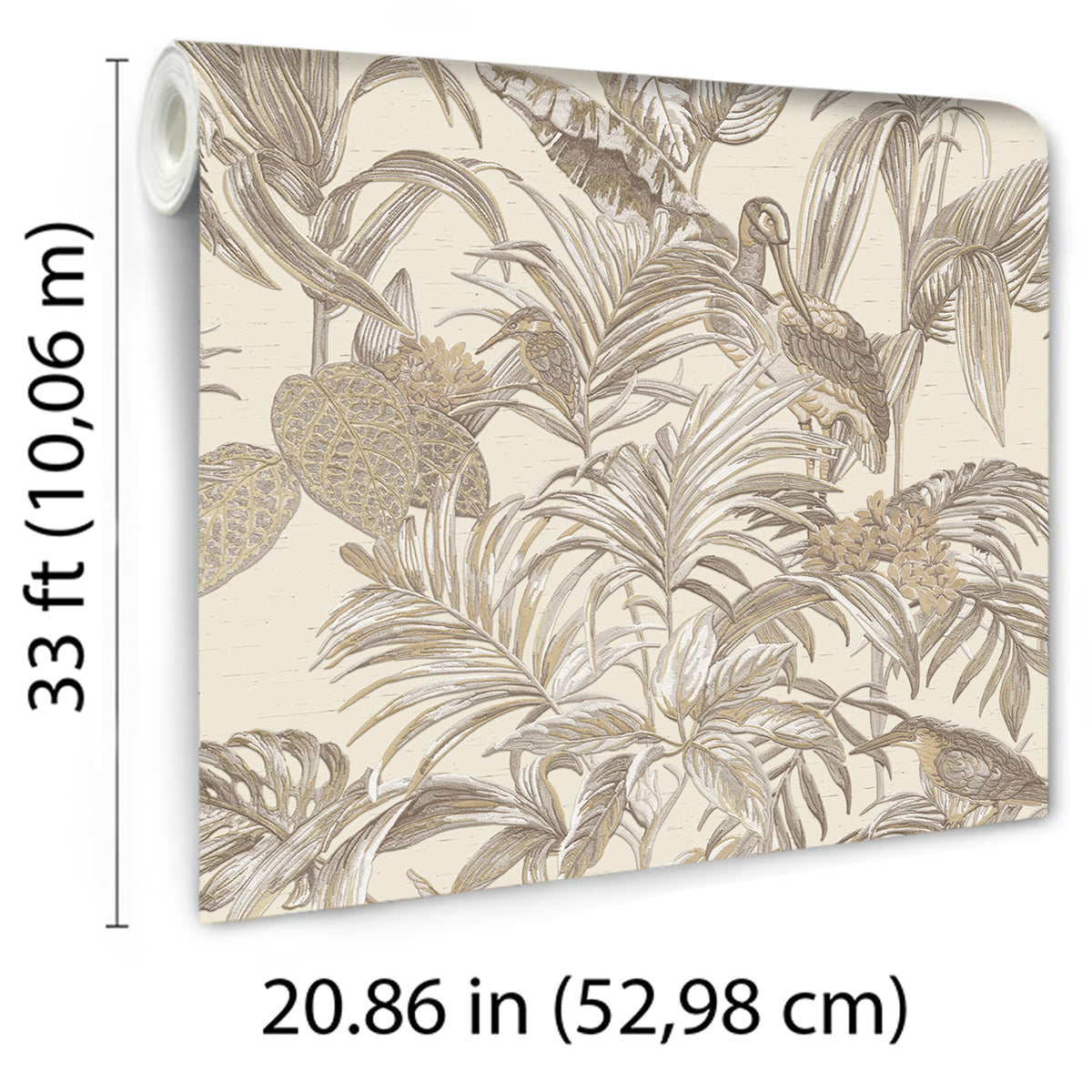 Veer Decor Bird of Paradise Cream Wallpaper 8387-AA1