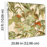 Veer Decor Bird of Paradise Green & Beige 8387-AA2
