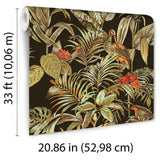 Veer Decor Bird of Paradise Black Wallpaper 8387-AA3