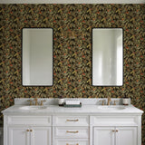 Veer Decor Bird of Paradise Black Wallpaper 8387-AA3