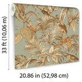 Veer Decor Bird of Paradise Sage Wallpaper 8387-AA5