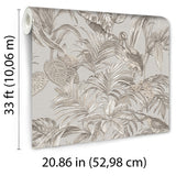 Veer Decor Bird of Paradise Beige Wallpaper 8387-AA6