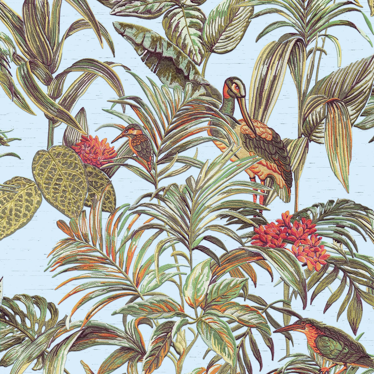 Veer Decor Bird of Paradise Teal Wallpaper 8387-AA7