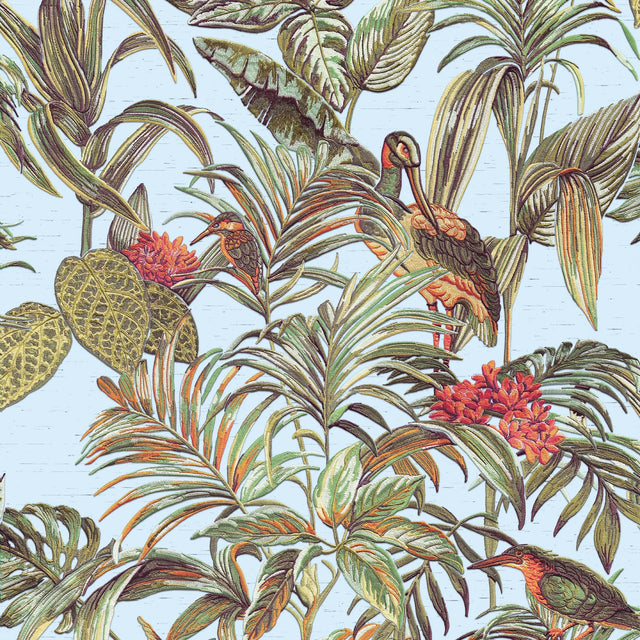 Veer Decor Bird of Paradise Teal Wallpaper 8387-AA7