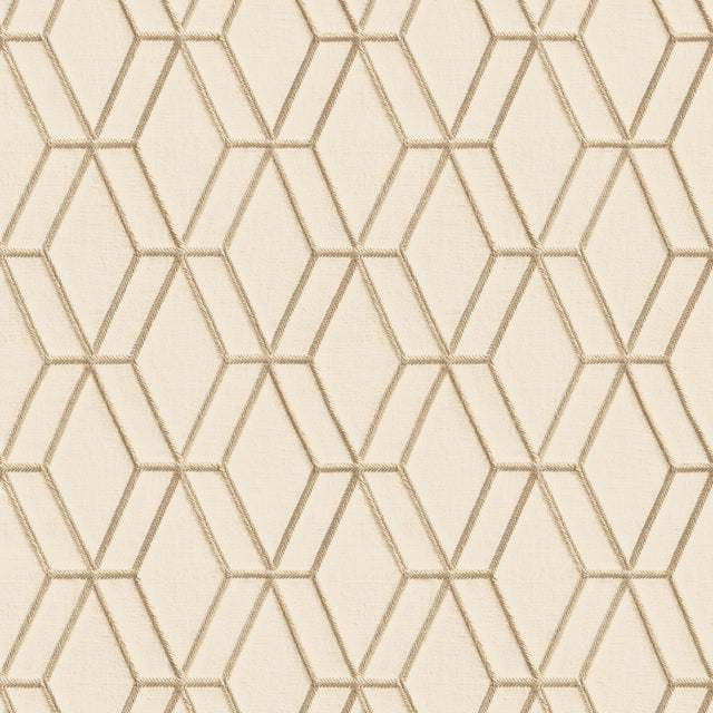 Veer Decor Embroidery Stich Diamond Beige Wallpaper 8387-AB1