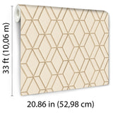 Veer Decor Embroidery Stich Diamond Beige Wallpaper 8387-AB1