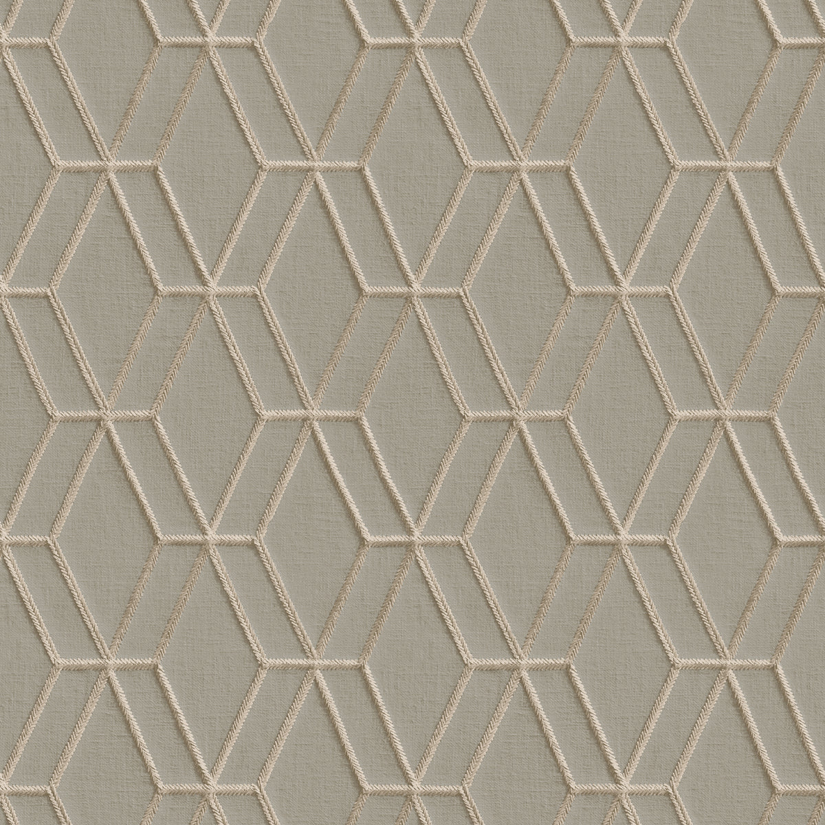 Veer Decor Embroidery Stich Diamond Taupe Wallpaper 8387-AB2