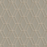 Veer Decor Embroidery Stich Diamond Taupe Wallpaper 8387-AB2