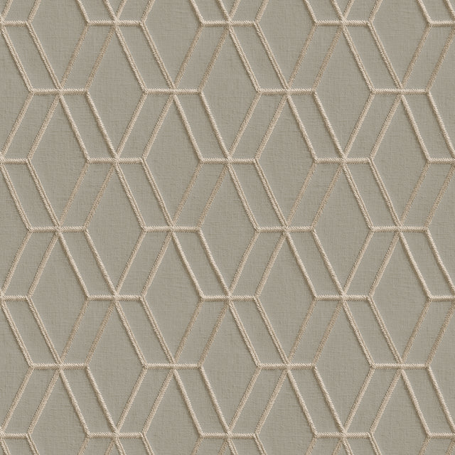 Veer Decor Embroidery Stich Diamond Taupe Wallpaper 8387-AB2
